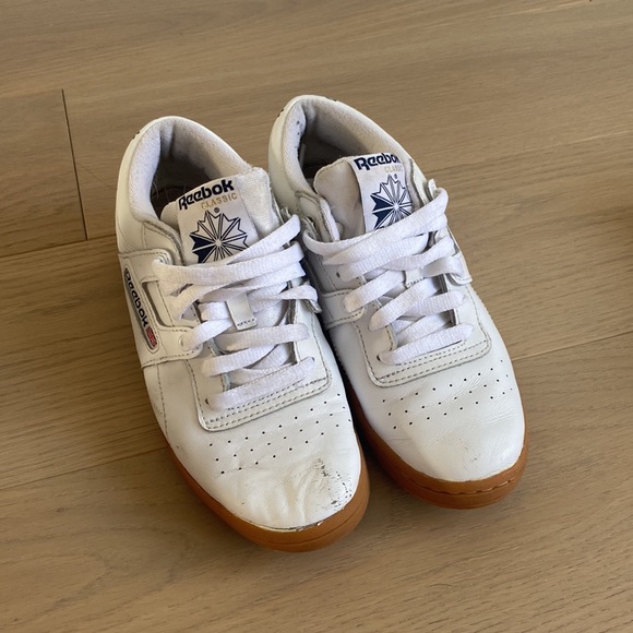 White Reebok Runner with Beige Bottom - Picture 2 of 5